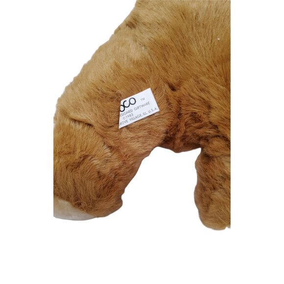 vintage 1984 enesco designed giftware 14"H plush teddy bear with bow and heart n - Picture 3 of 3